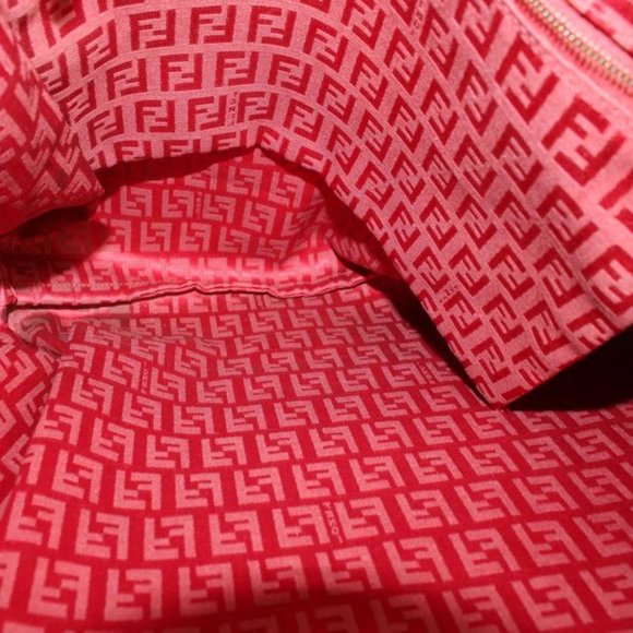 Fendi Burgundy Monogram FF Zucca Roll Tote Shopper Bag 112f15 - Picture 4 of 12